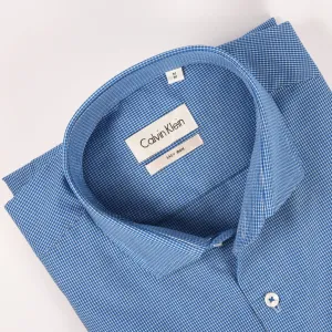 CK Blue Mini-Checkered Shirt