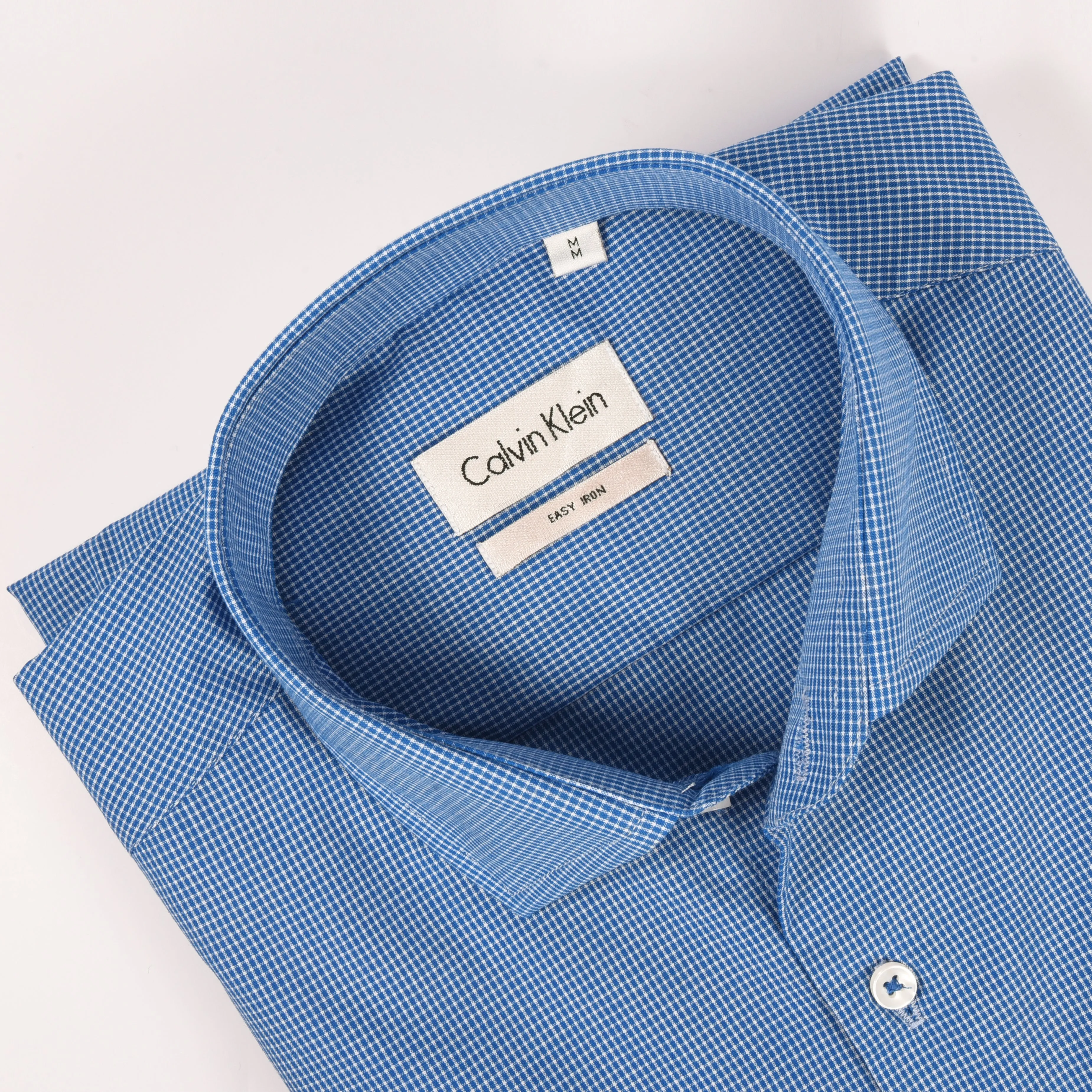CK Blue Mini-Checkered Shirt