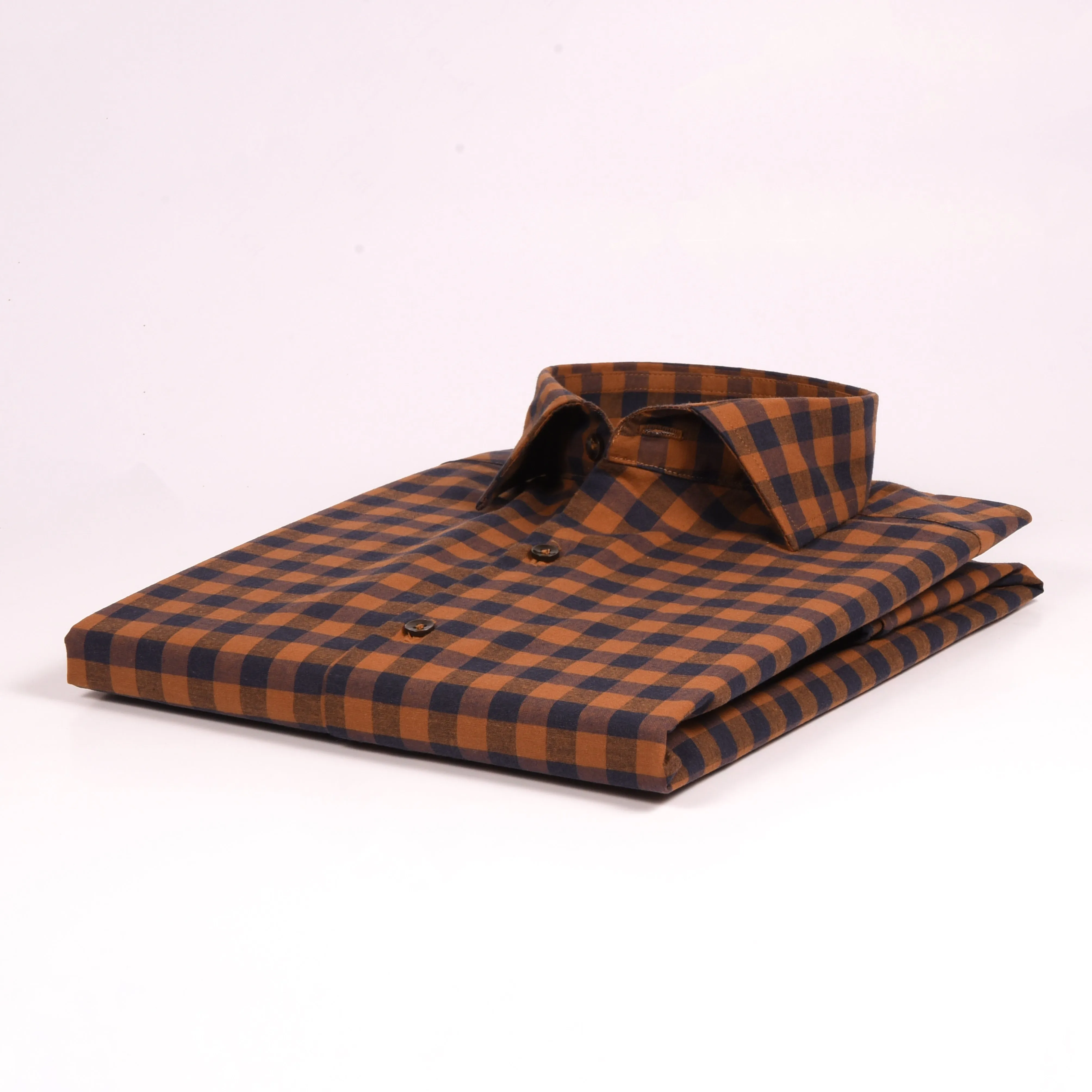 CK Dark Brown & Navy Gingham Shirt