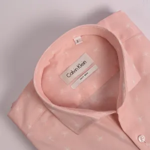 CK Light Pink Printed Shirt