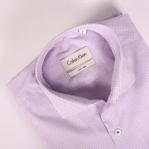 CK Lilac Small Checkered Shirt