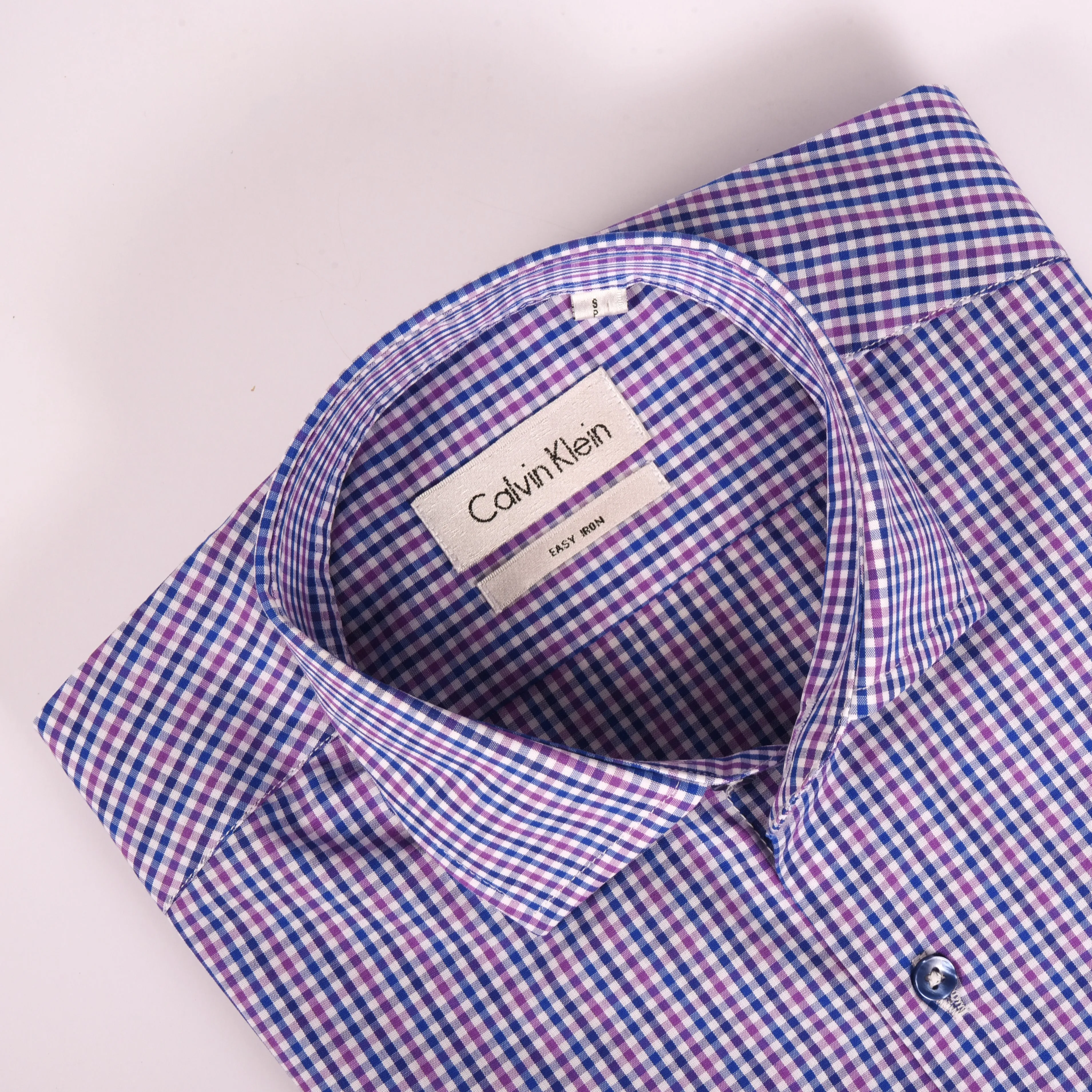 CK Purple & Blue Checkered Shirt