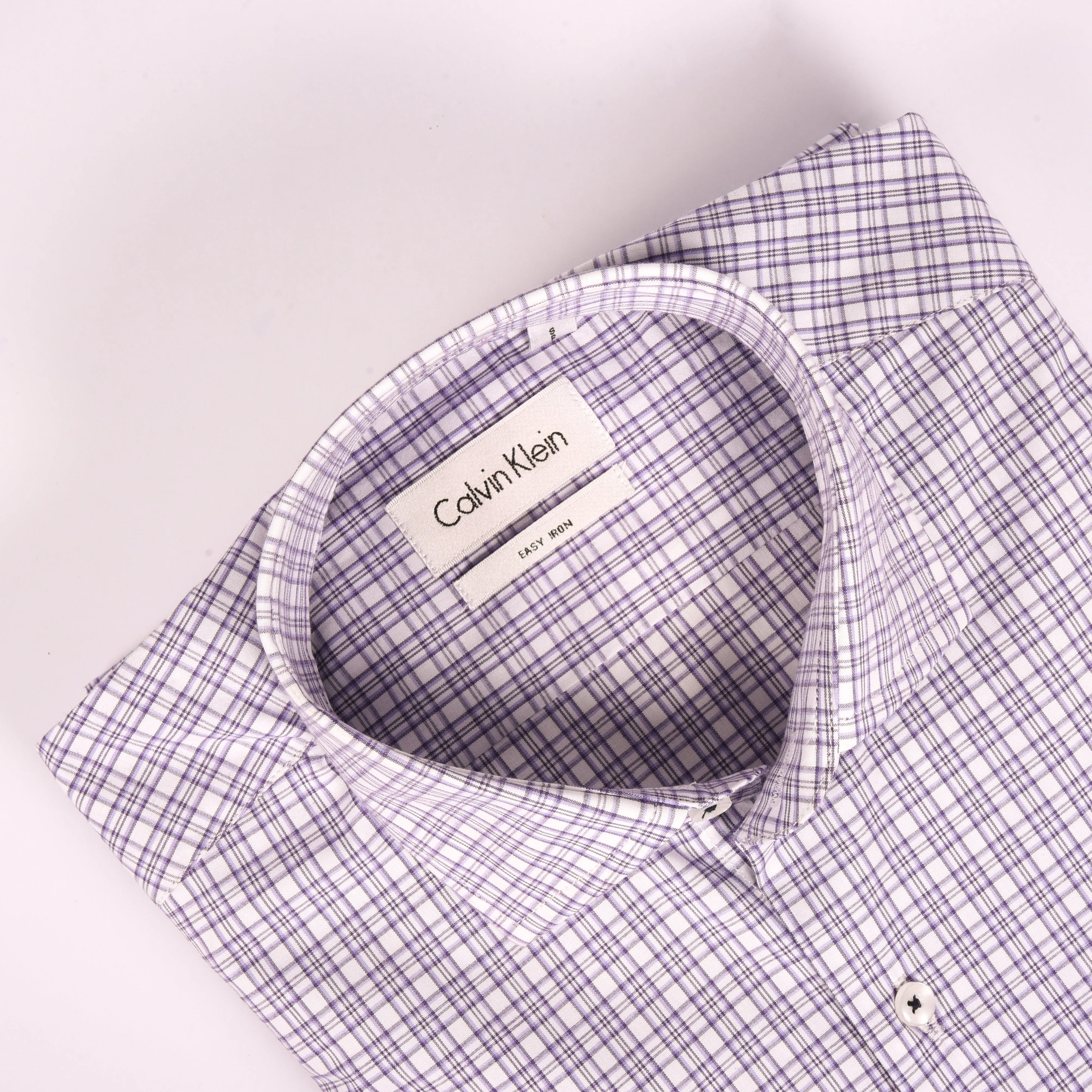 CK Purple & White Checkered Shirt