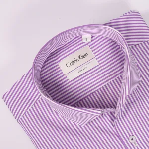 CK Purple & White Pin Stripes Shirt