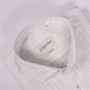 CK White hairline Striped Shirt