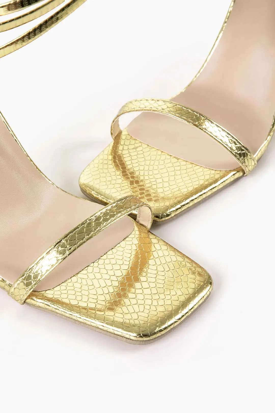 Clara - Square Toe Chain Woman's Shoes With Heels
