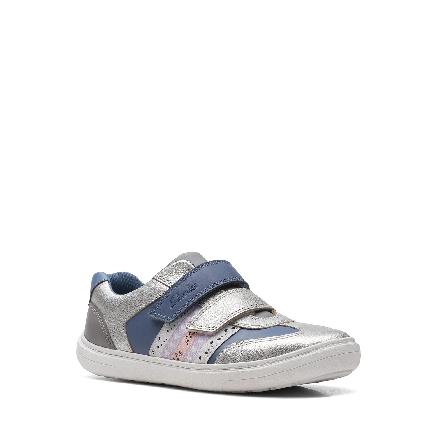 CLARKS GIRLS FLASH WEB KID. (WIDE FIT)