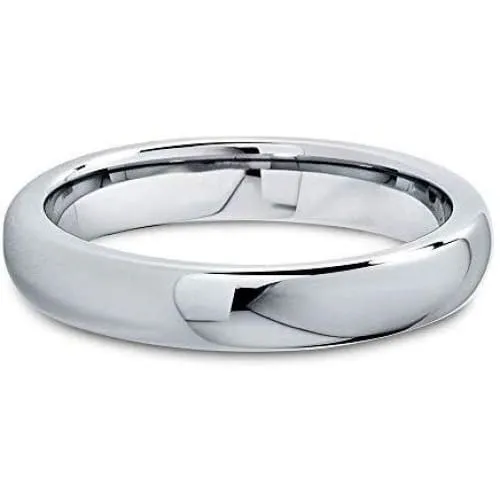 Classic Domed 4mm Highly Polished Women's Tungsten Carbide Wedding Band