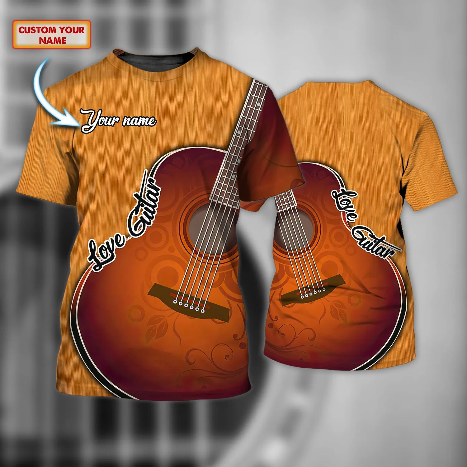 Classic Guitar - Personalized Tshirt - Urt96