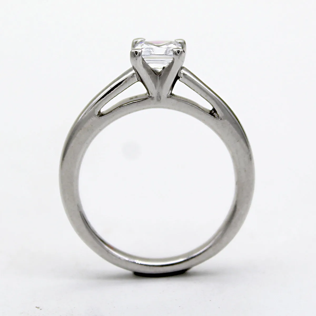 Classic Princess-Cut Solitaire Diamond Engagement Ring