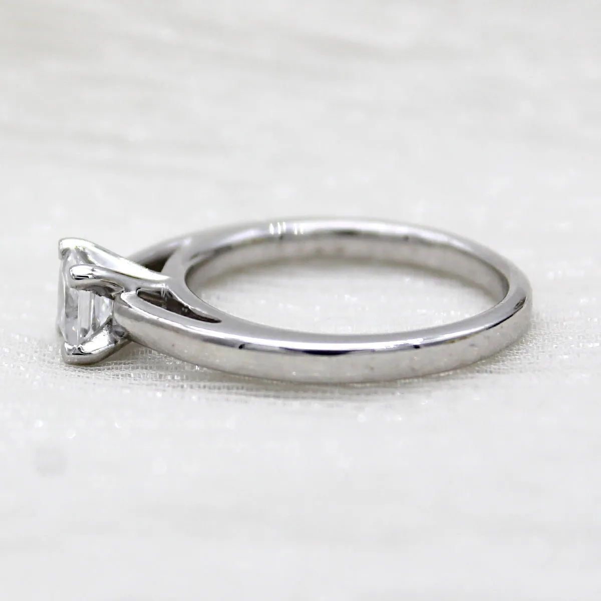 Classic Princess-Cut Solitaire Diamond Engagement Ring