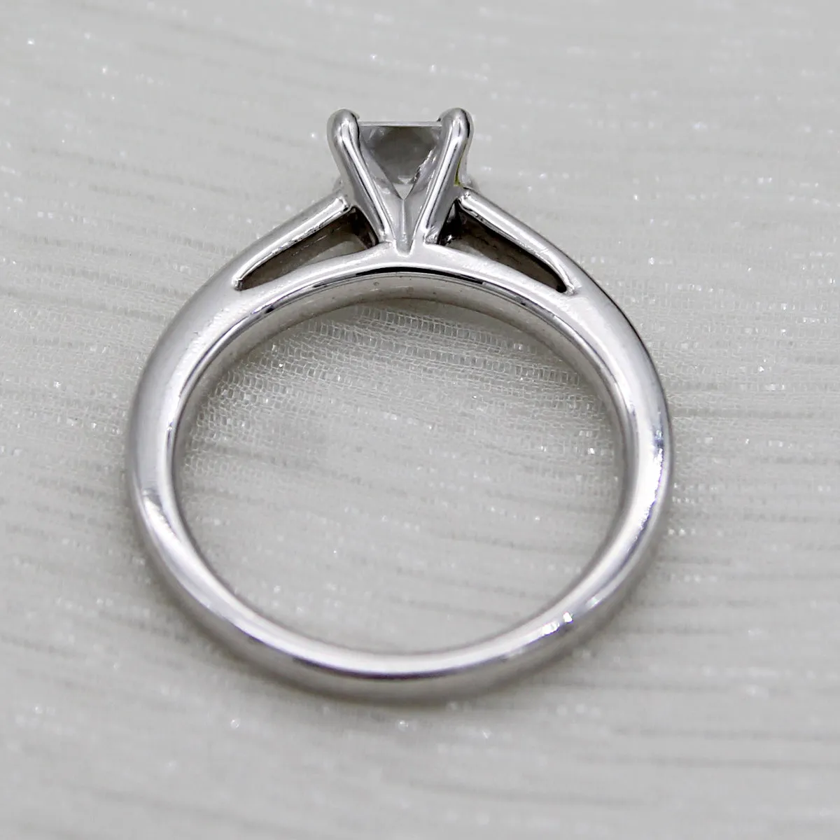 Classic Princess-Cut Solitaire Diamond Engagement Ring