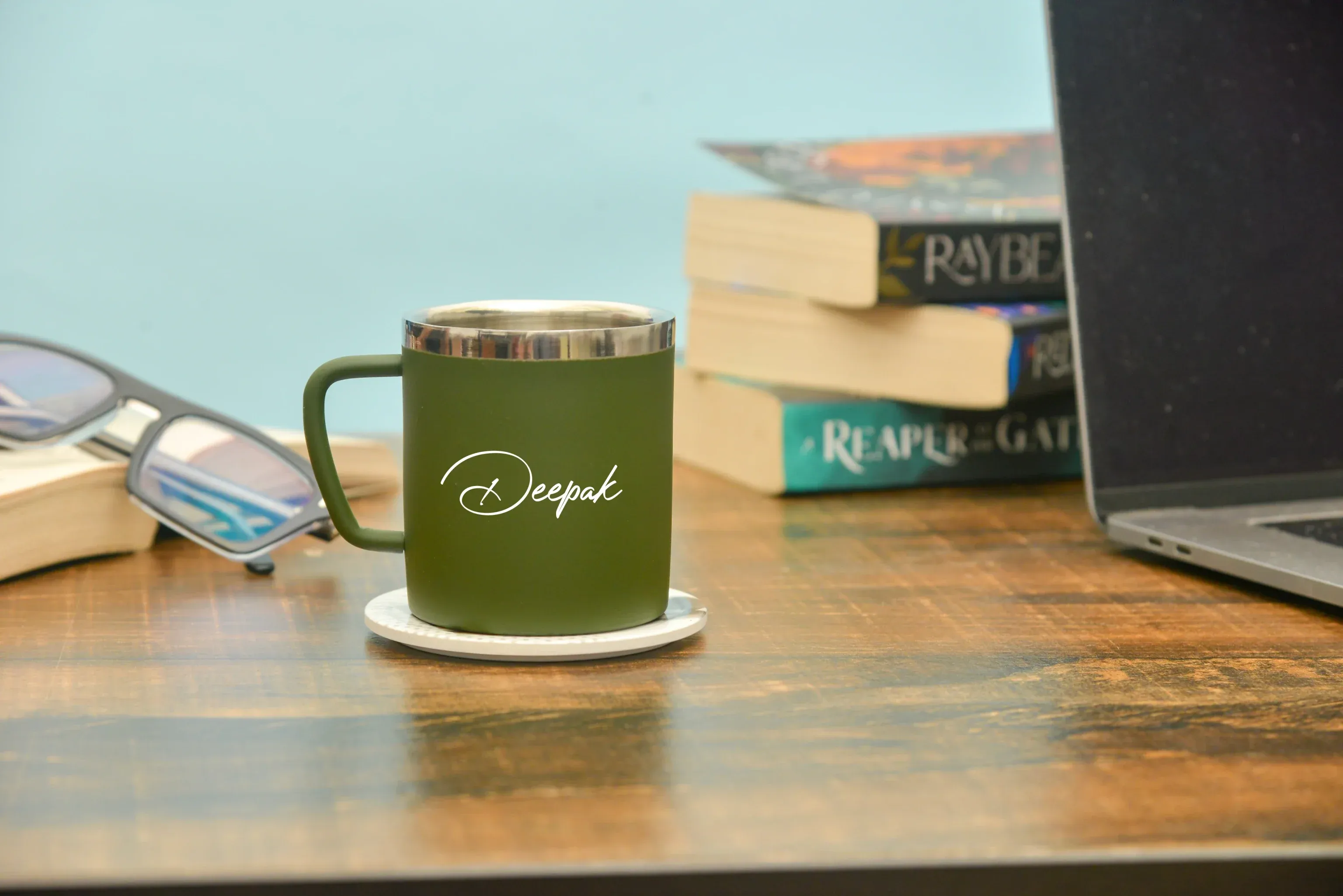 Classy Hardcover Diary   Classic Metal Pen   Classy Leather Metal Keychain   Classy Card Holder   Classic Smart Bottle    Stainless Steel Mug - Green