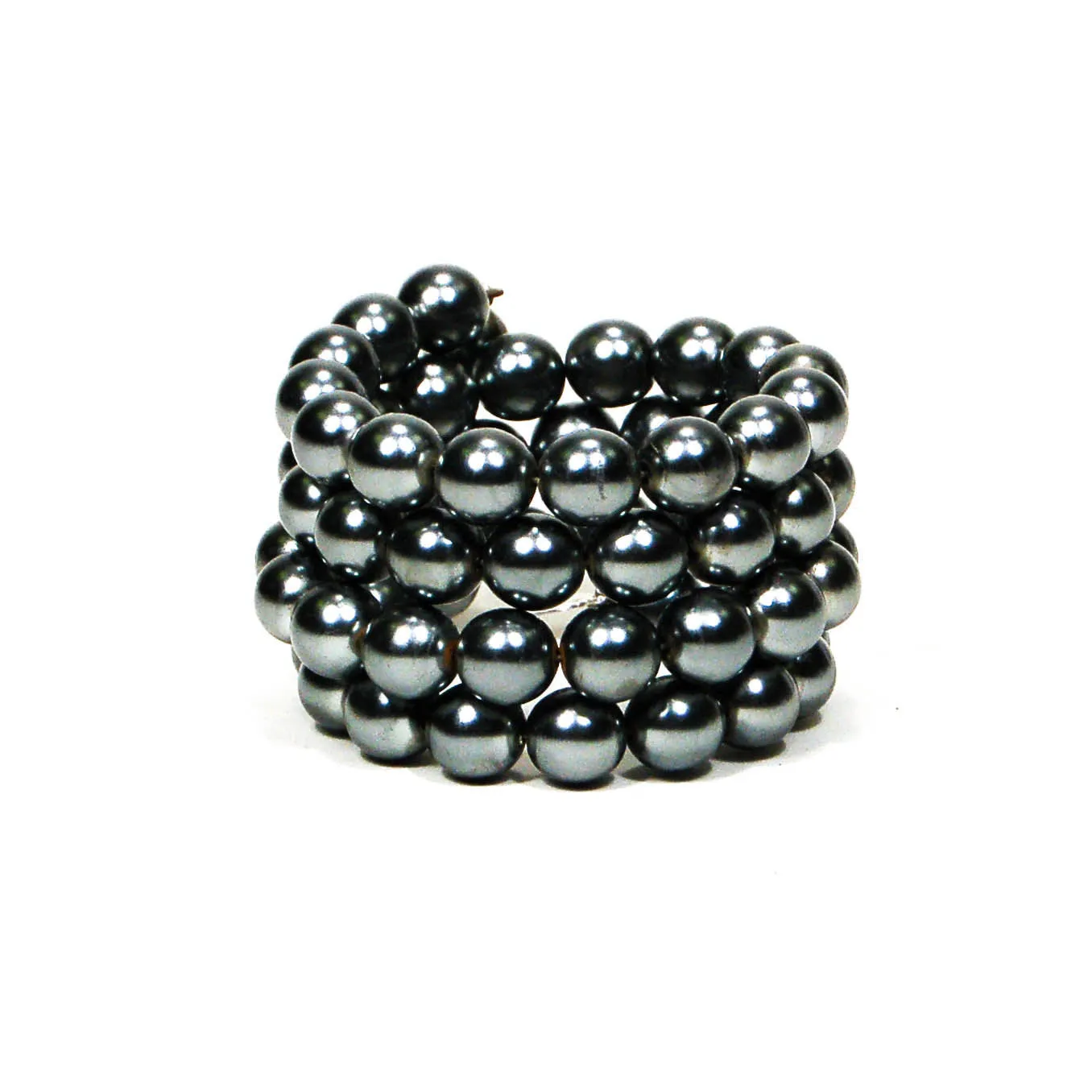 Coiled Black Pearl Adjustable Bracelet by KJL