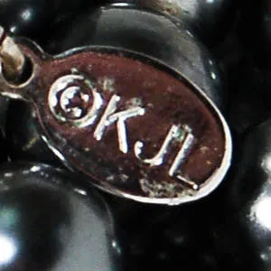 Coiled Black Pearl Adjustable Bracelet by KJL