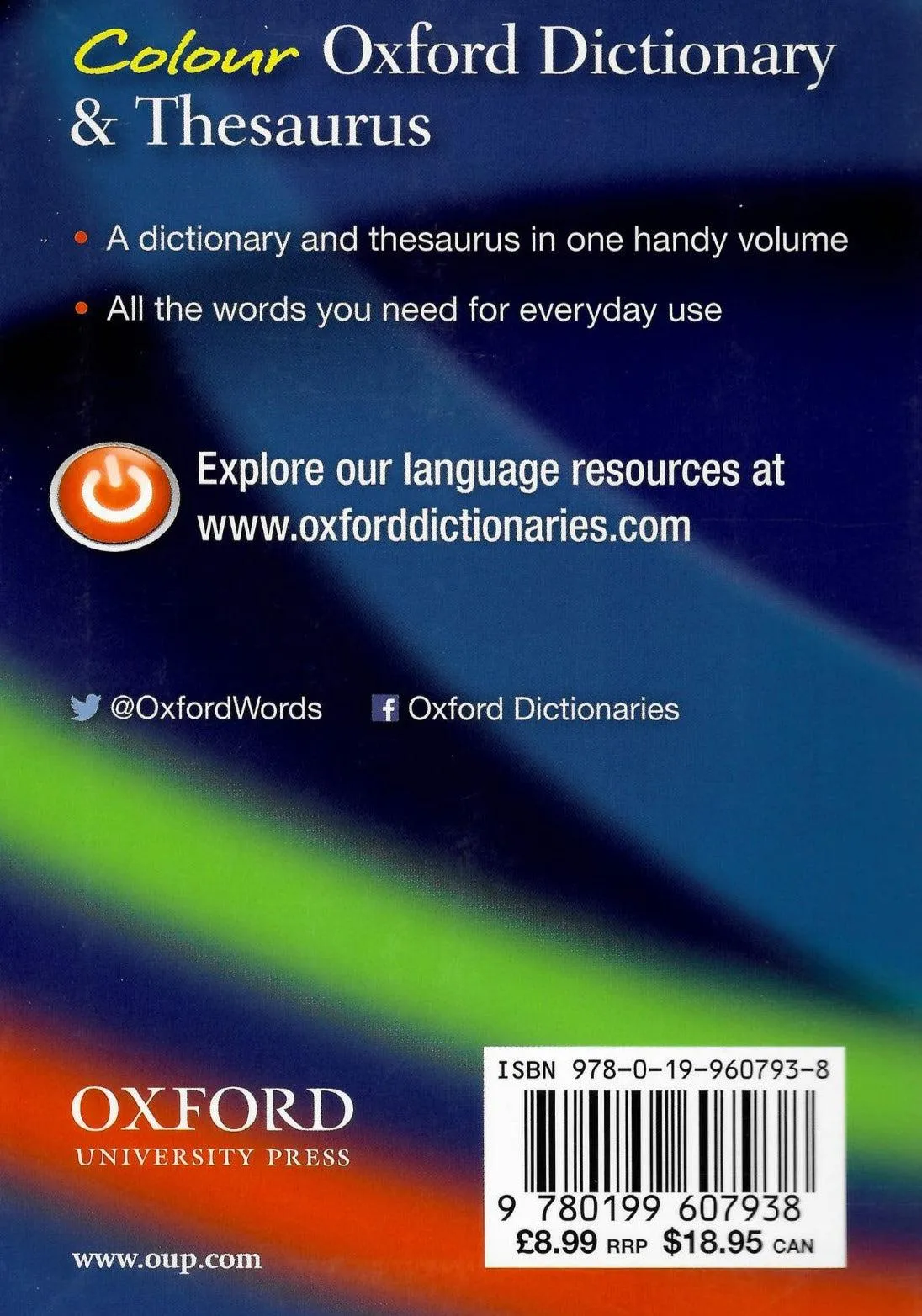 Colour Oxford Dictionary and Thesaurus