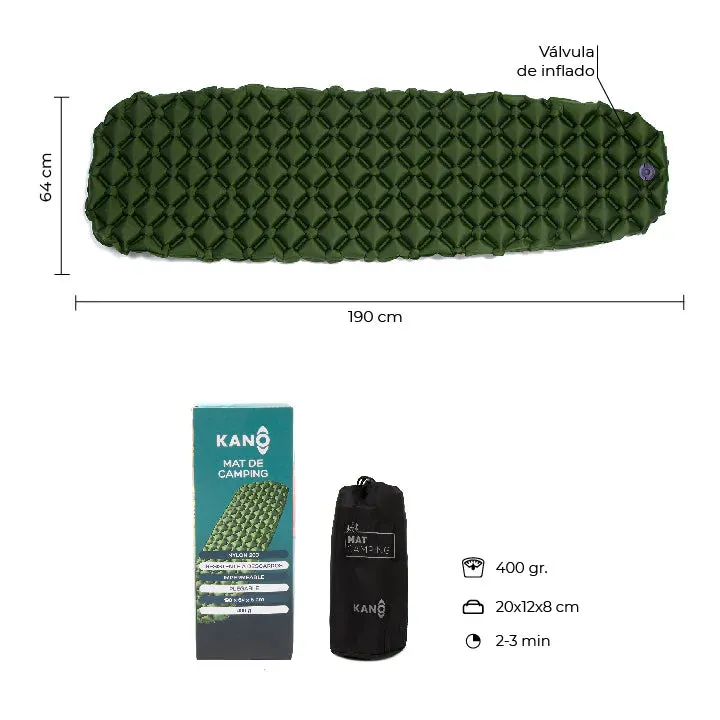 Combo Carpa Neltume Pro   Mat de Camping Yerba Loca   Saco de Dormir Aconcagua
