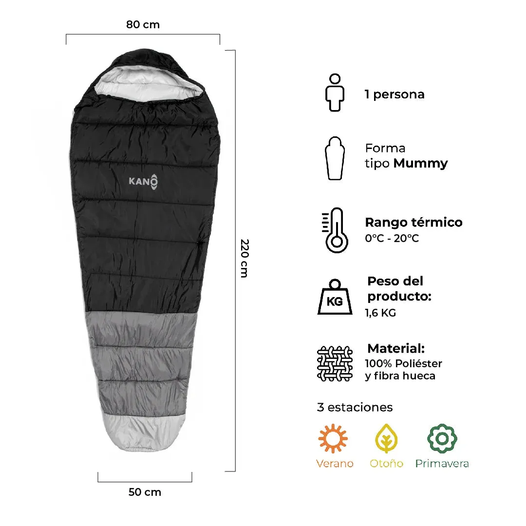 Combo Carpa Neltume Pro   Mat de Camping Yerba Loca   Saco de Dormir Aconcagua