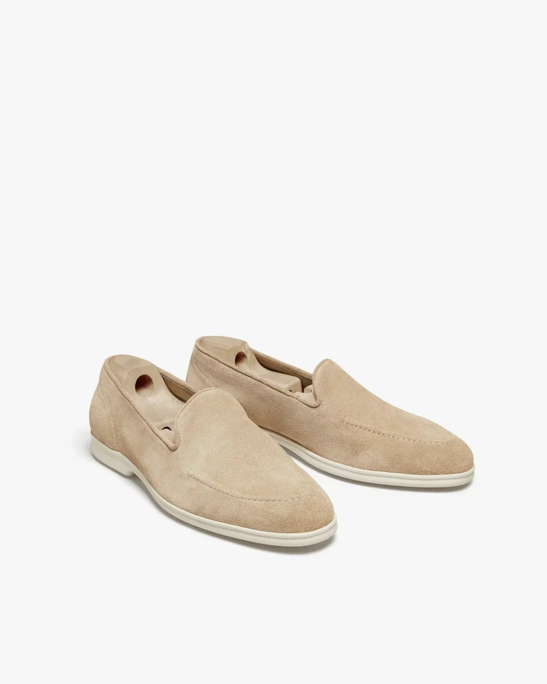Cream Suede Libraria Loafers - Loafers shoes