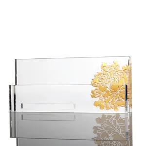 Crystal Business Cardholder, Eternal Golden Flower