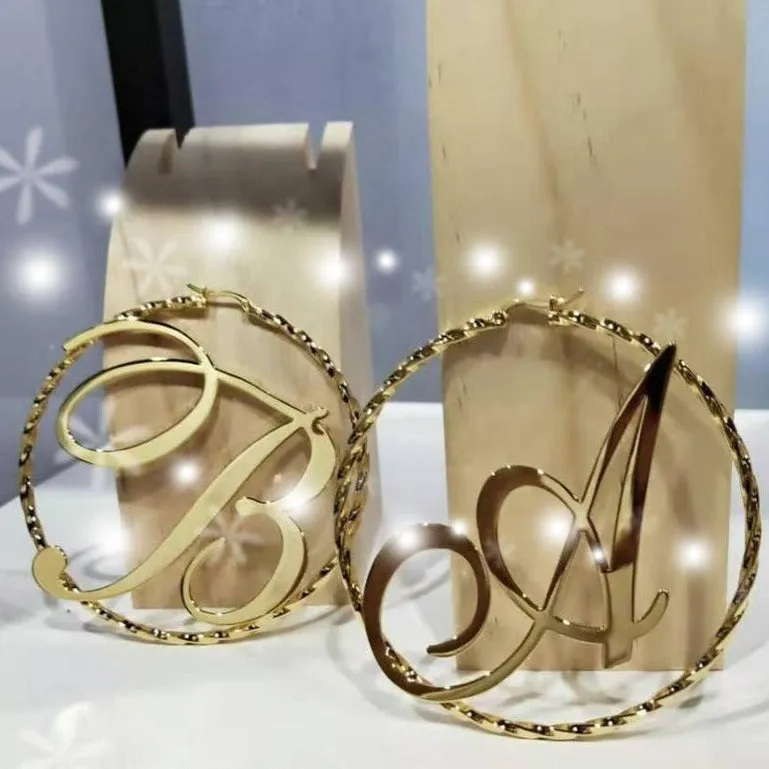 Custom Name/Letter Hoop Earring