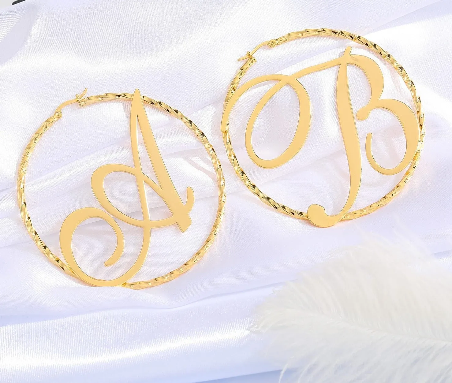 Custom Name/Letter Hoop Earring