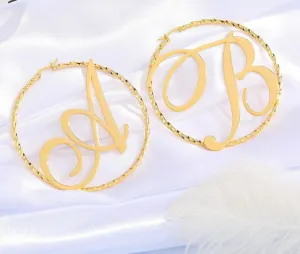 Custom Name/Letter Hoop Earring