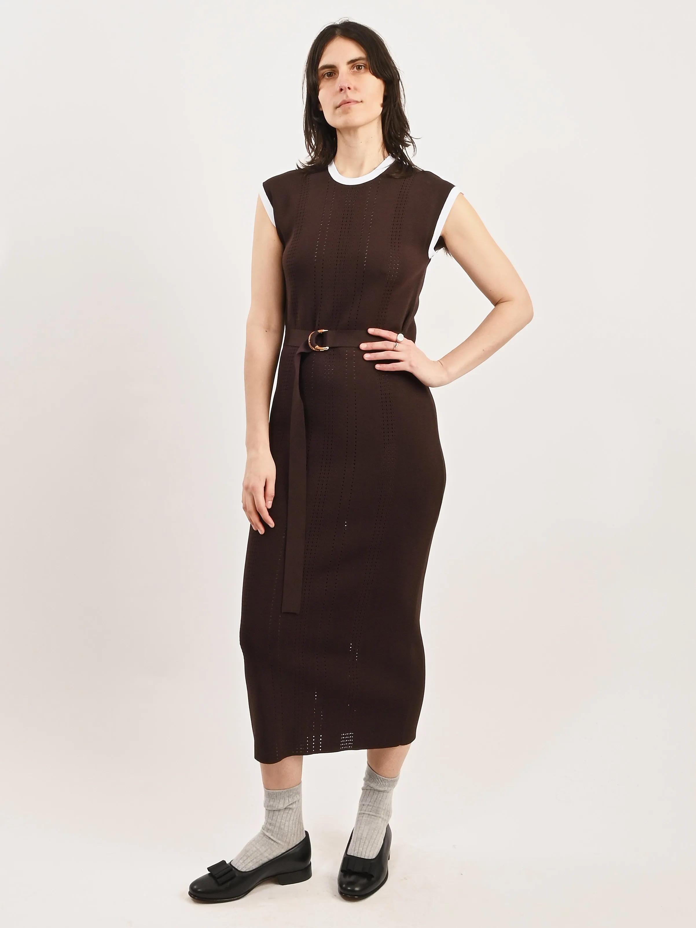 Dark Brown Rhyme Knit Dress