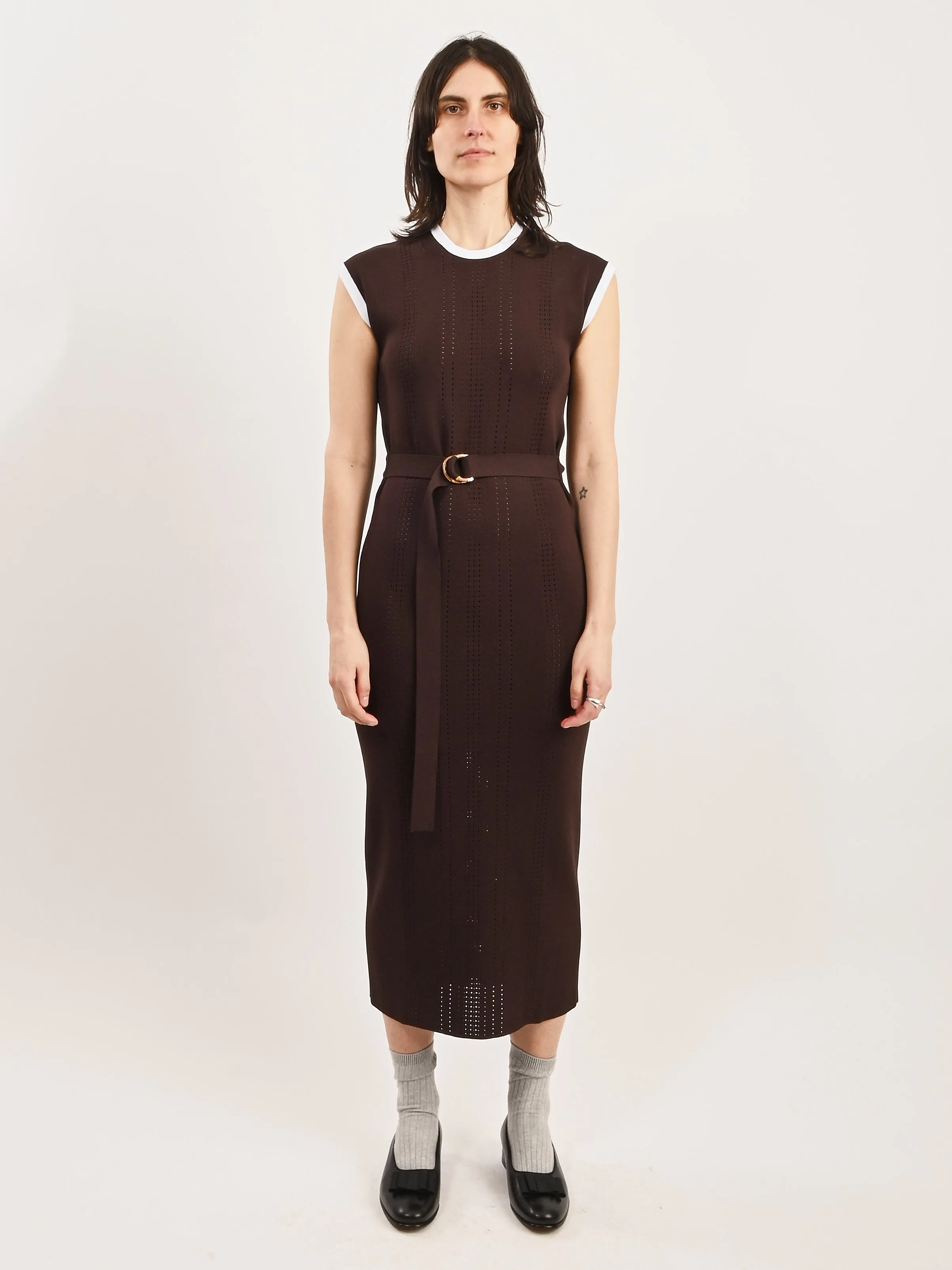 Dark Brown Rhyme Knit Dress