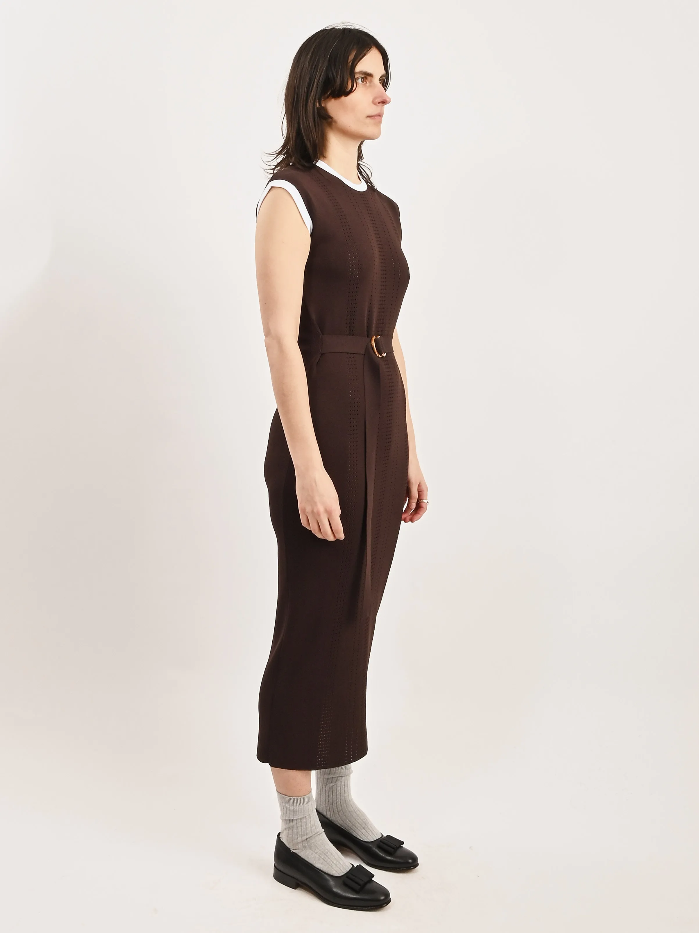 Dark Brown Rhyme Knit Dress