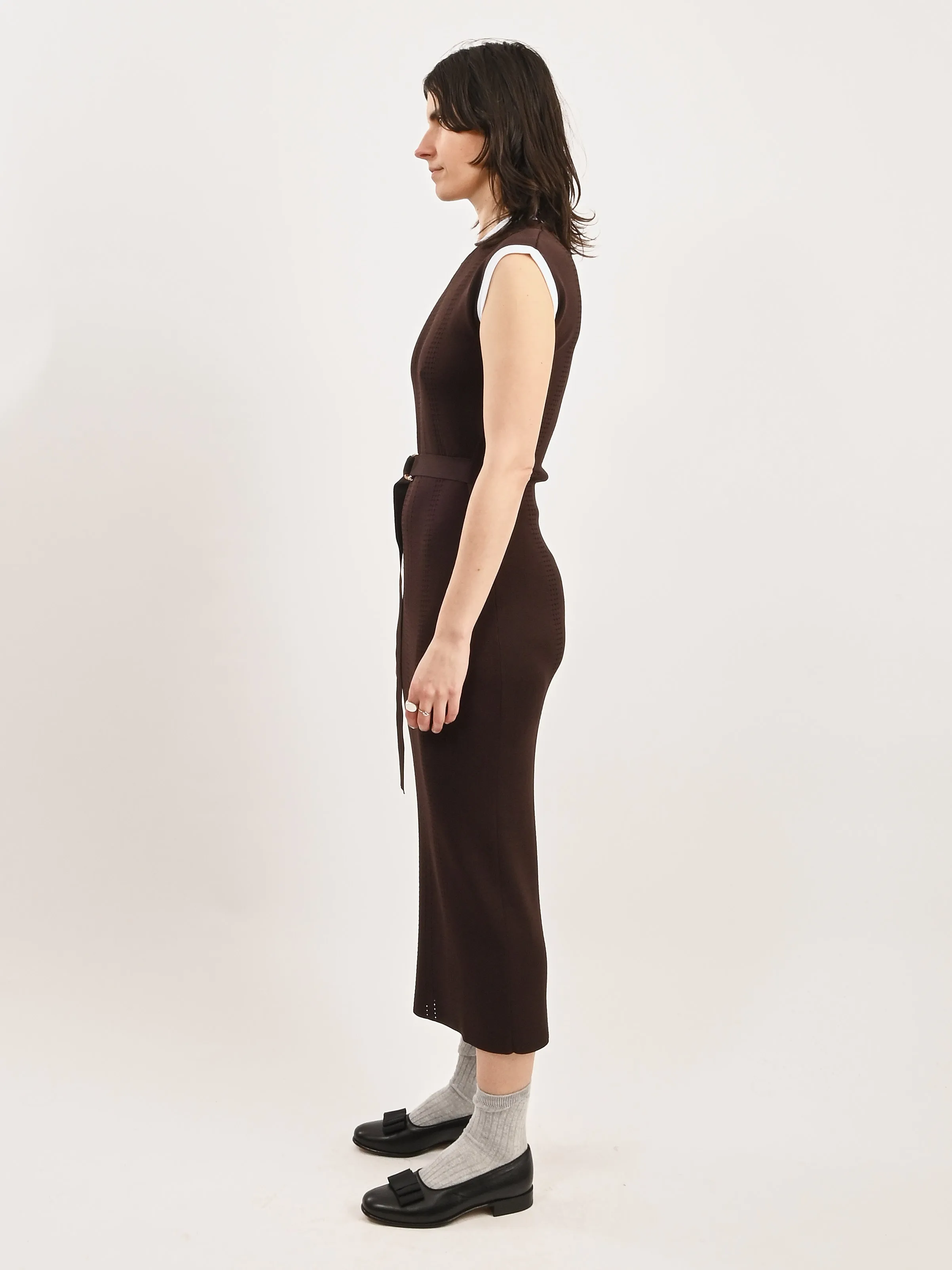 Dark Brown Rhyme Knit Dress