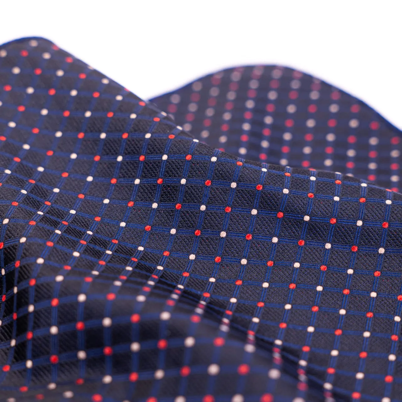 Dark Navy Polka Dot Pocket Square