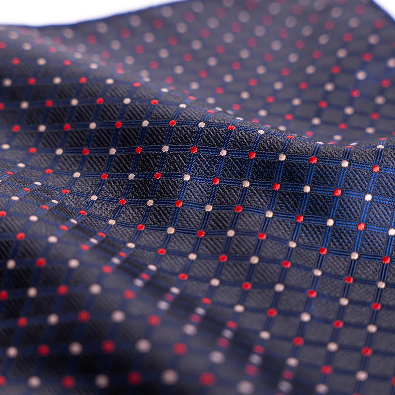 Dark Navy Polka Dot Pocket Square