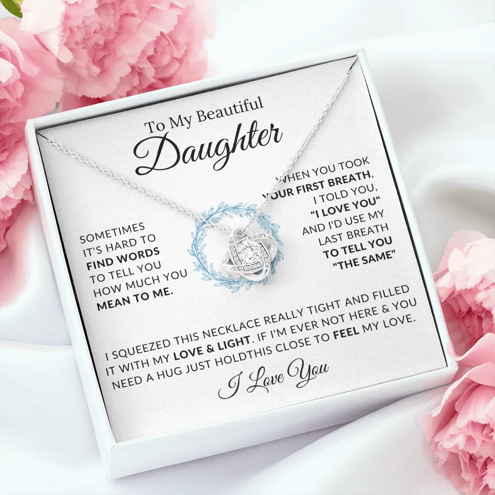 Daughter - First Breath - Love Knot Necklace ❤️