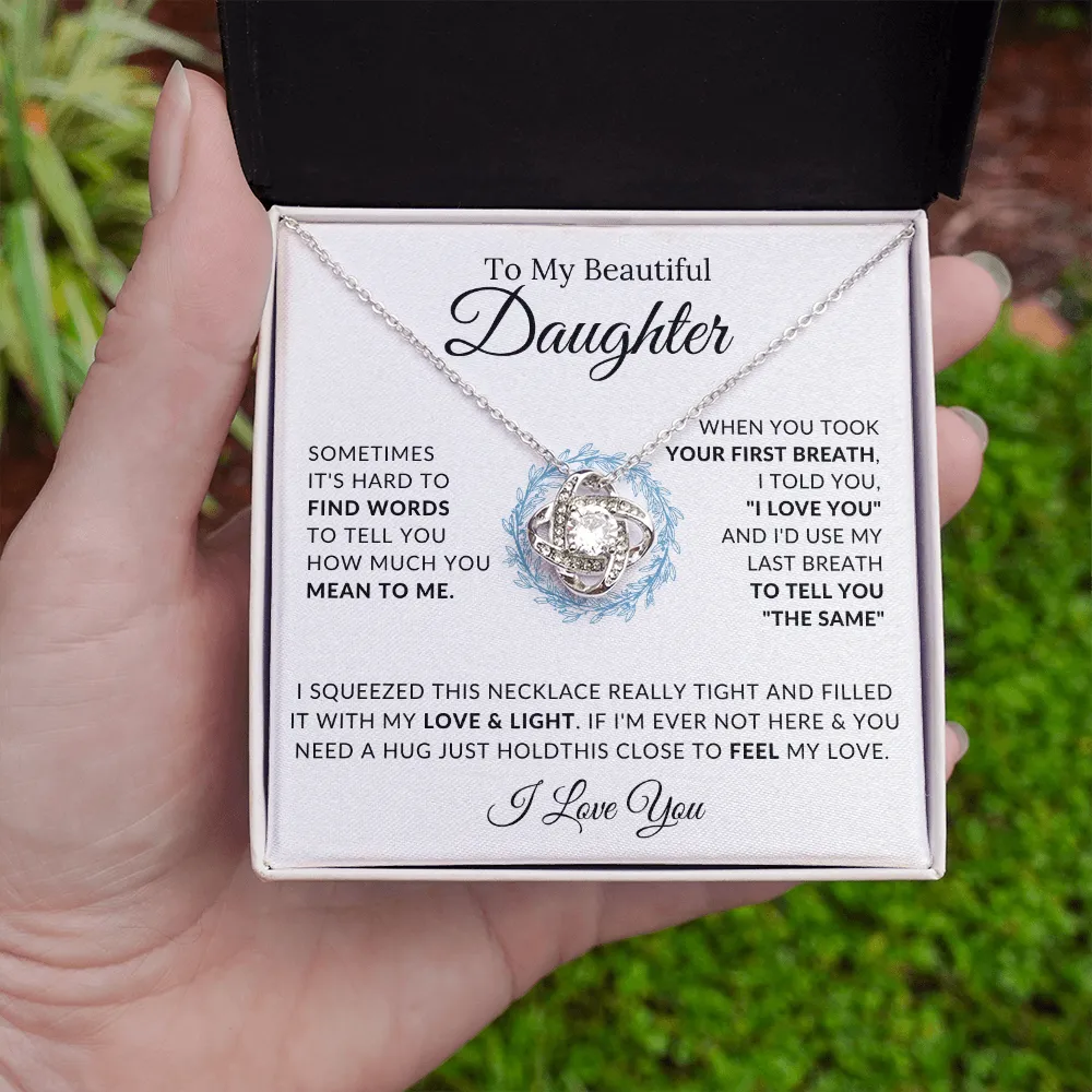 Daughter - First Breath - Love Knot Necklace ❤️