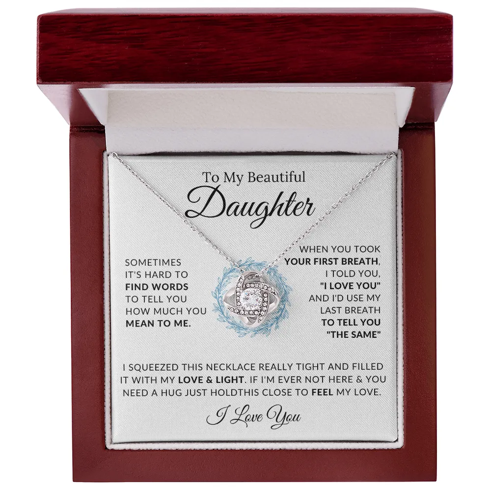 Daughter - First Breath - Love Knot Necklace ❤️