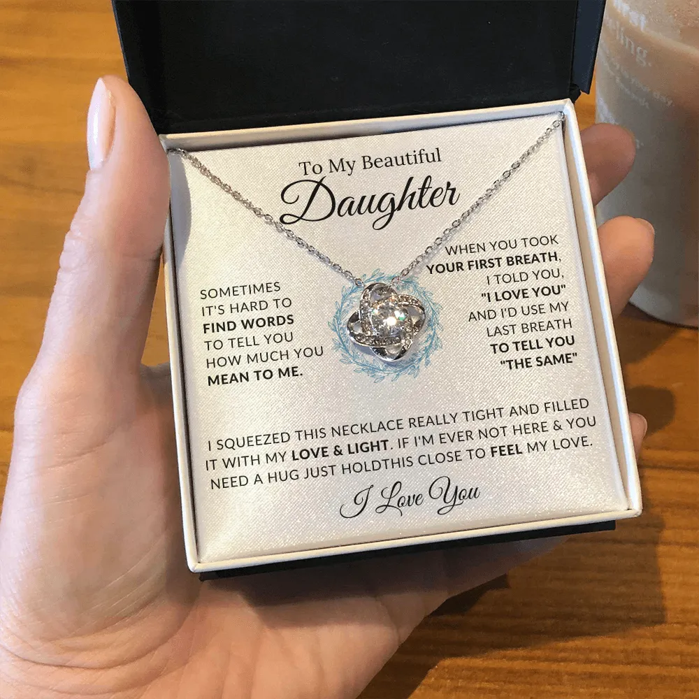 Daughter - First Breath - Love Knot Necklace ❤️