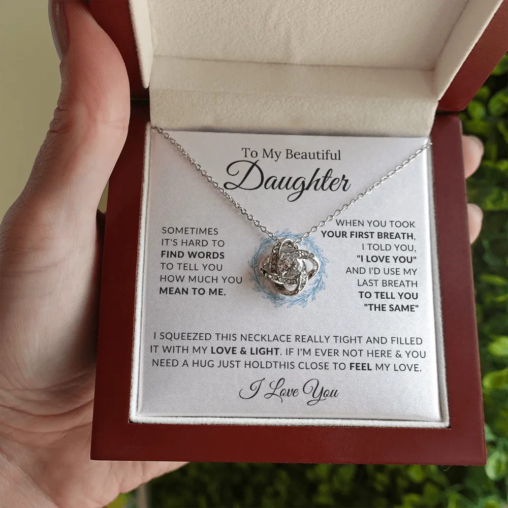 Daughter - First Breath - Love Knot Necklace ❤️