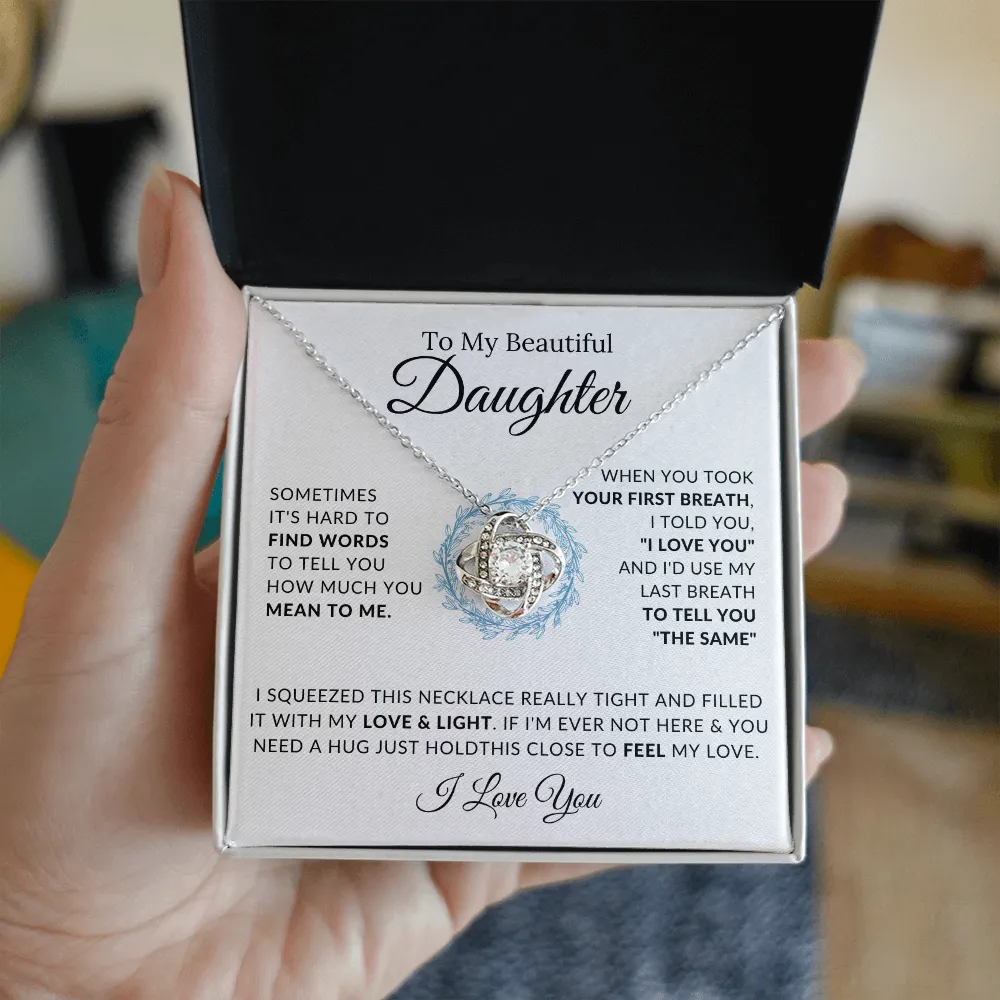 Daughter - First Breath - Love Knot Necklace ❤️