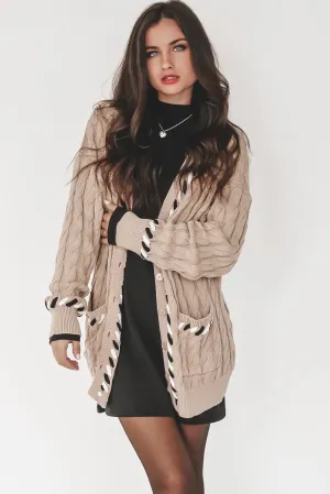 DEAL Add A Little Something Tan Knit Cardigan