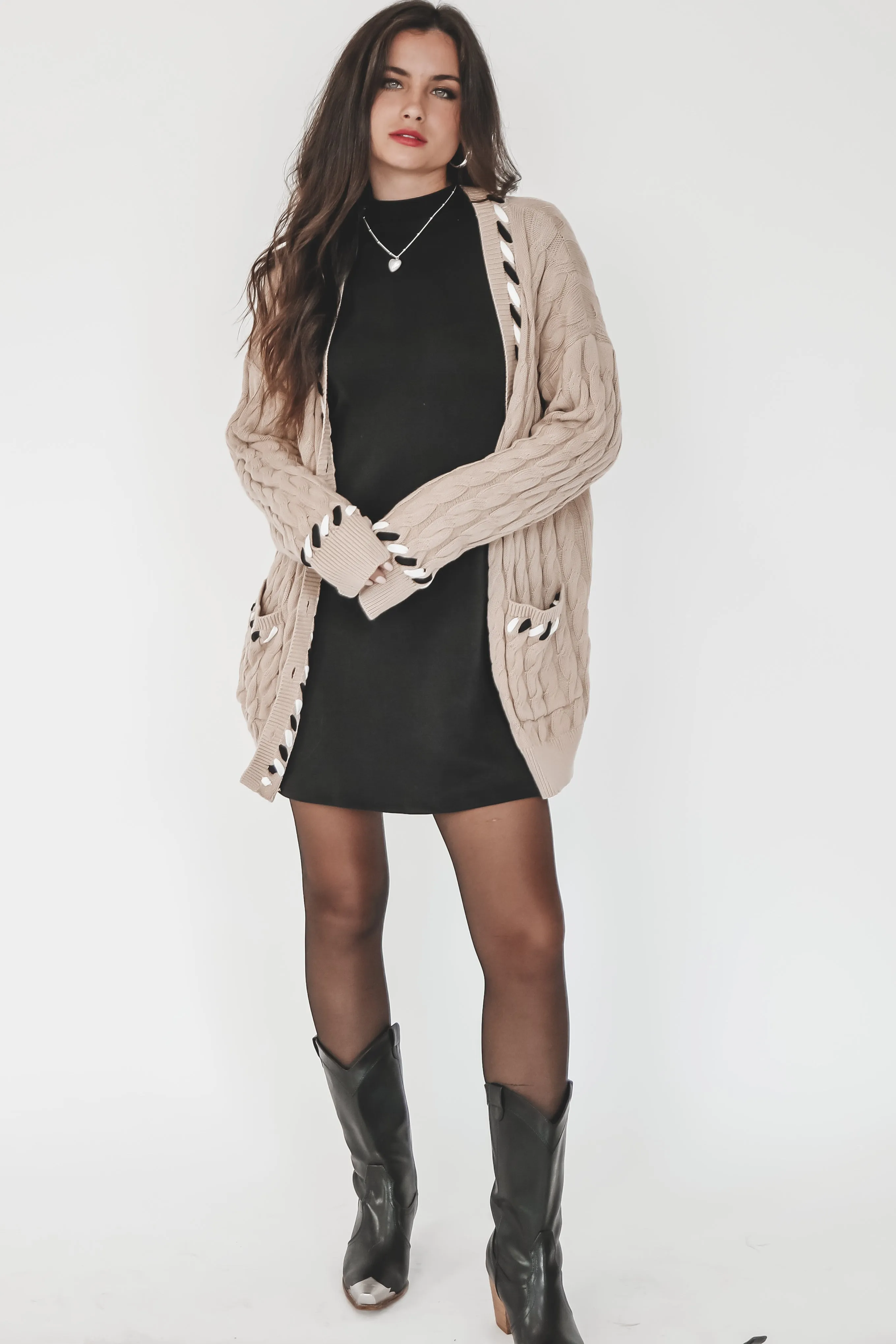 DEAL Add A Little Something Tan Knit Cardigan
