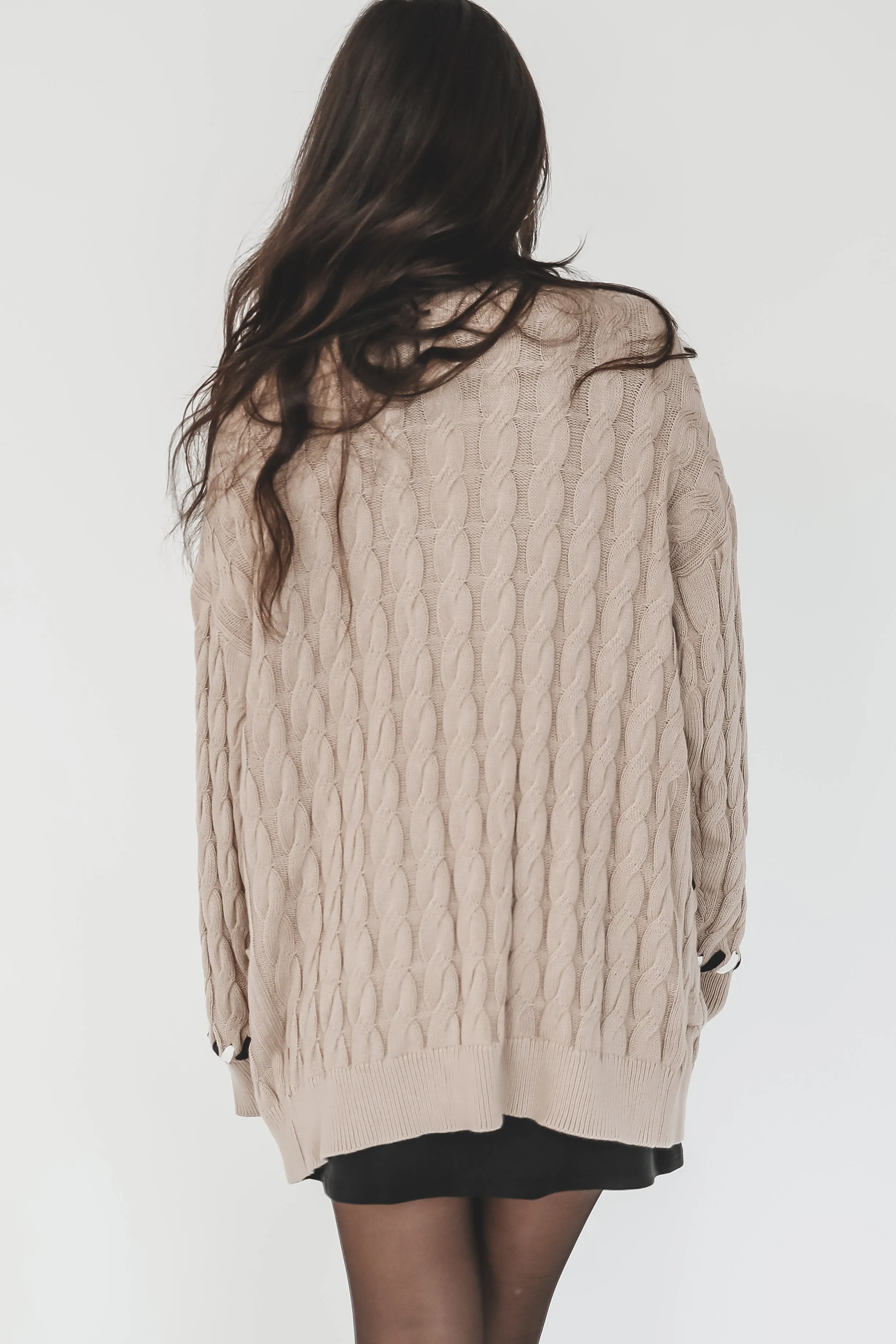 DEAL Add A Little Something Tan Knit Cardigan