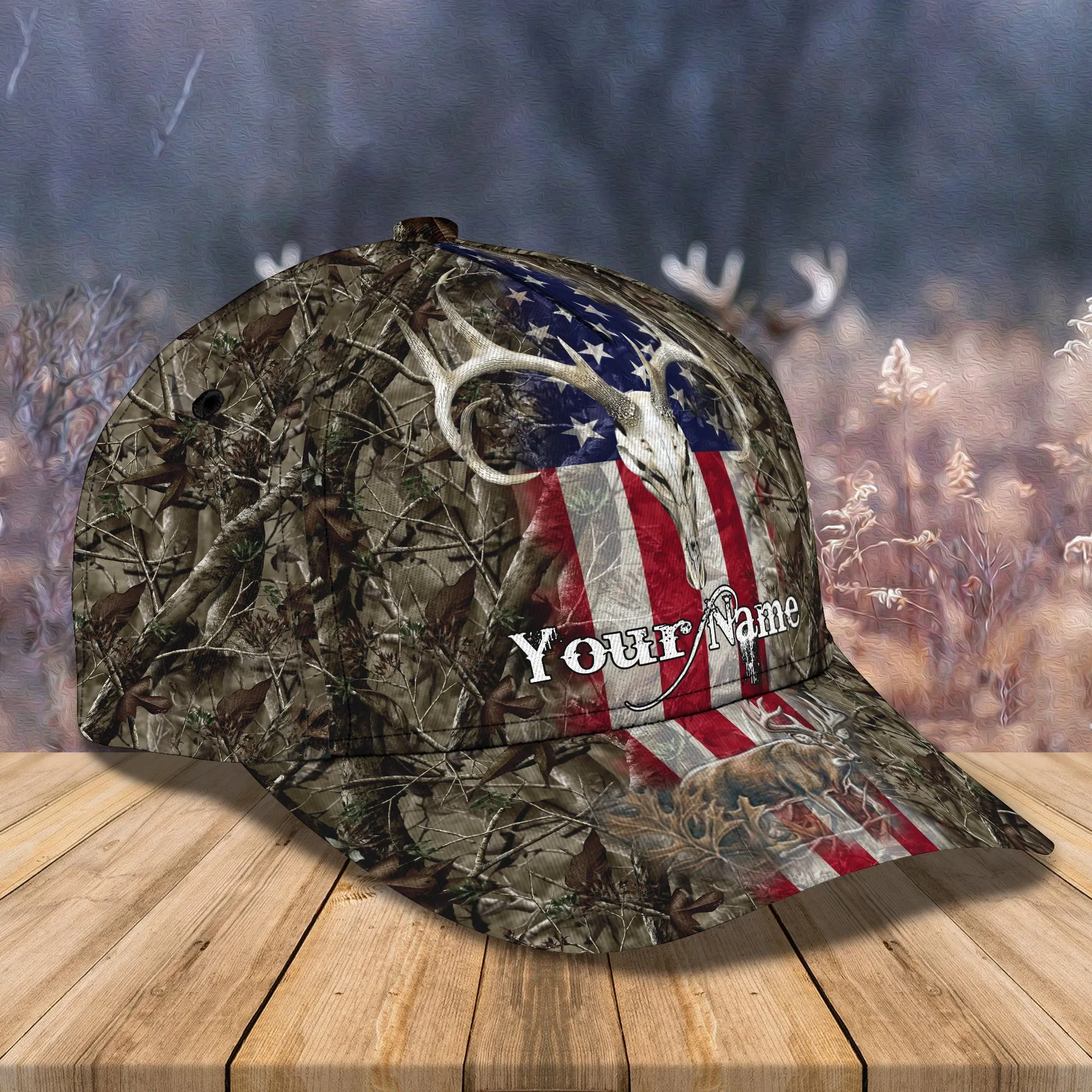 Deer Hunting 02 - Personalize Name Cap - TD97