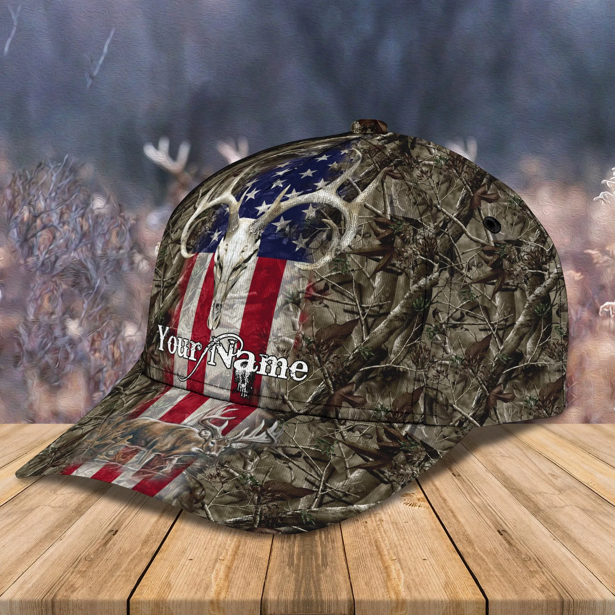 Deer Hunting 02 - Personalize Name Cap - TD97