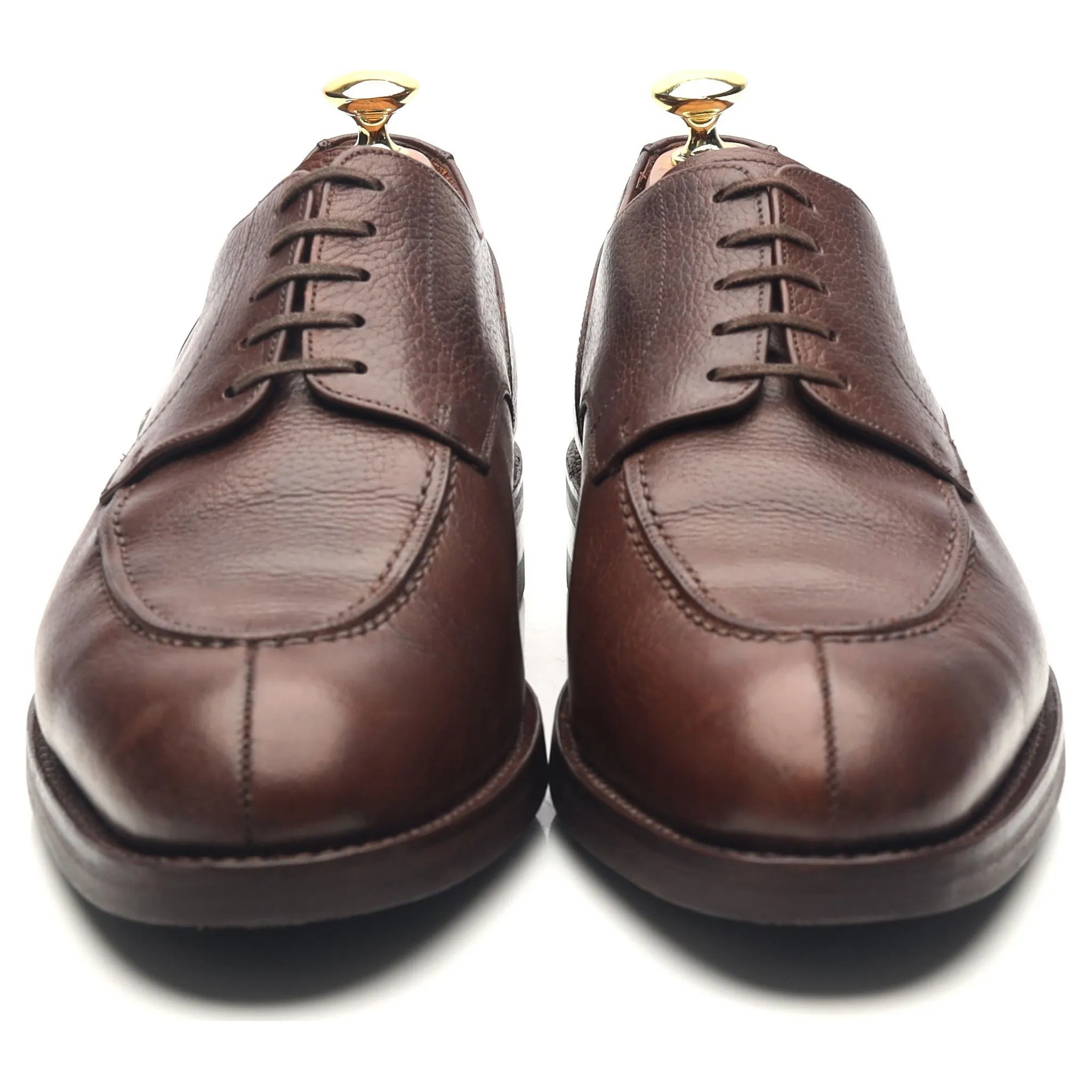 'Denham' Dark Brown Leather Split Toe Derby UK 8