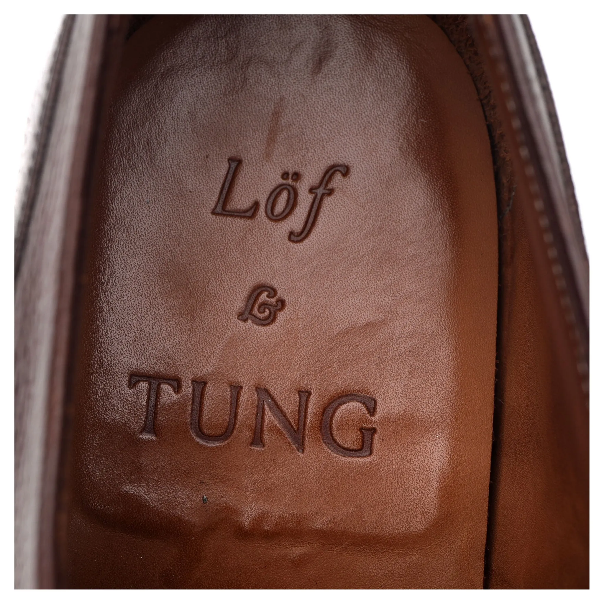'Denham' Dark Brown Leather Split Toe Derby UK 8