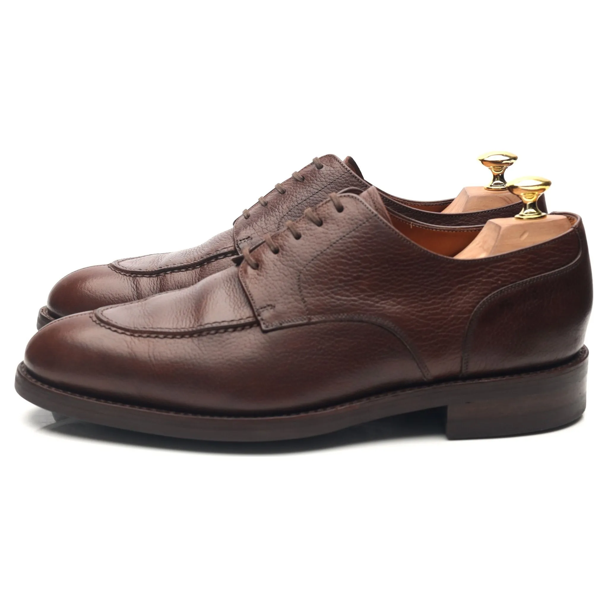 'Denham' Dark Brown Leather Split Toe Derby UK 8
