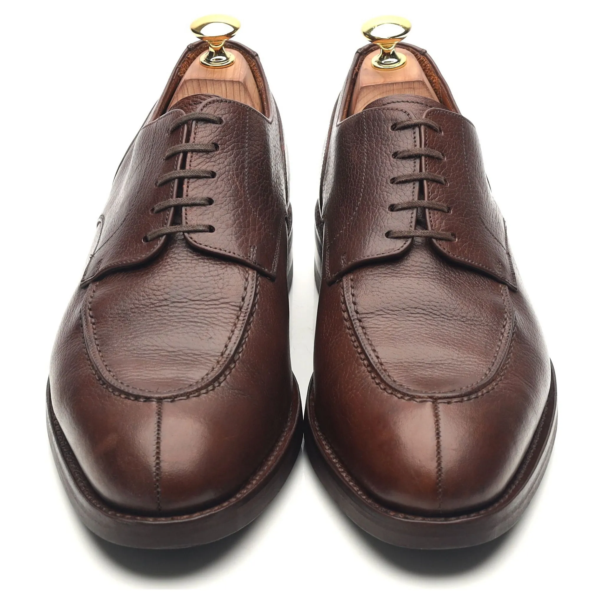 'Denham' Dark Brown Leather Split Toe Derby UK 8