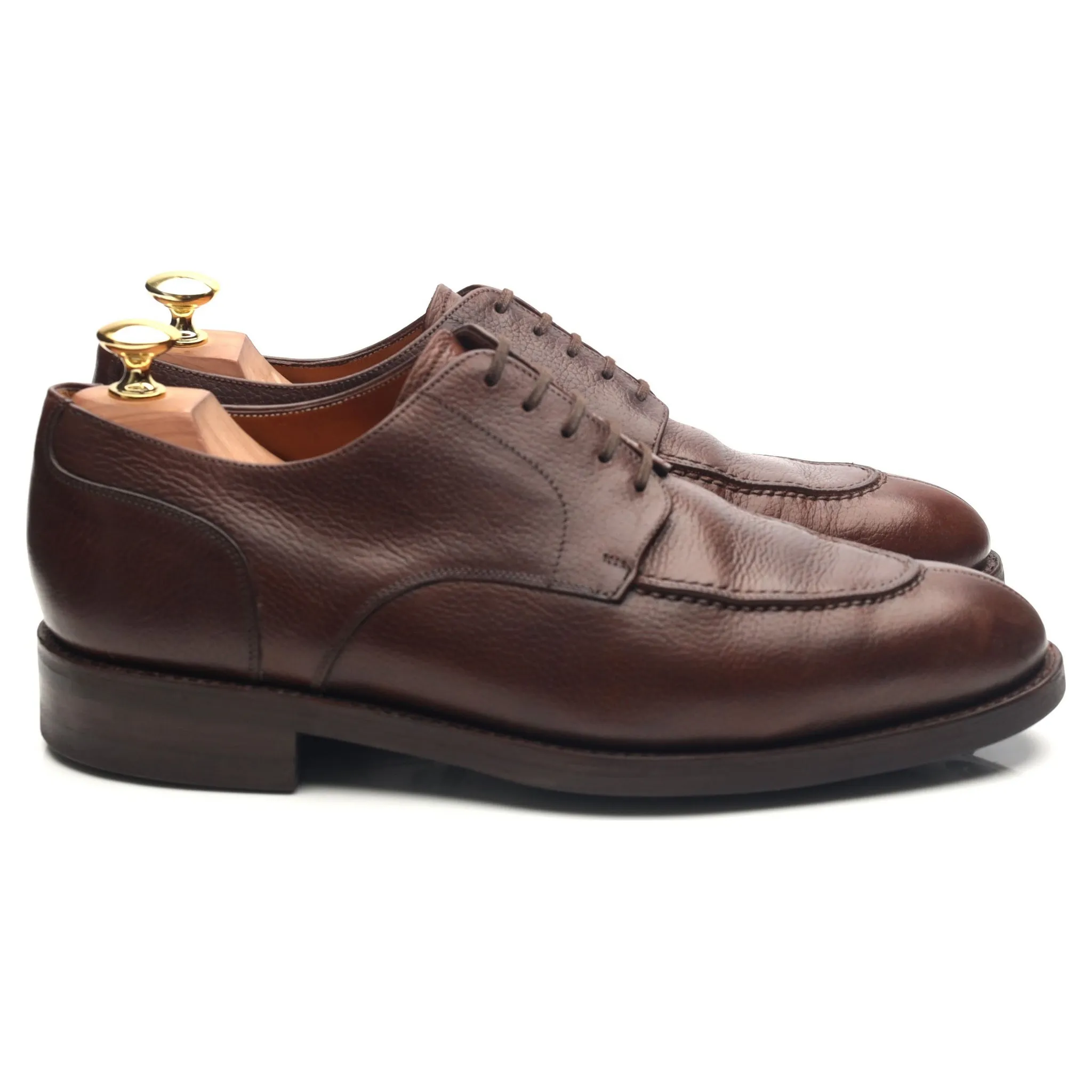'Denham' Dark Brown Leather Split Toe Derby UK 8