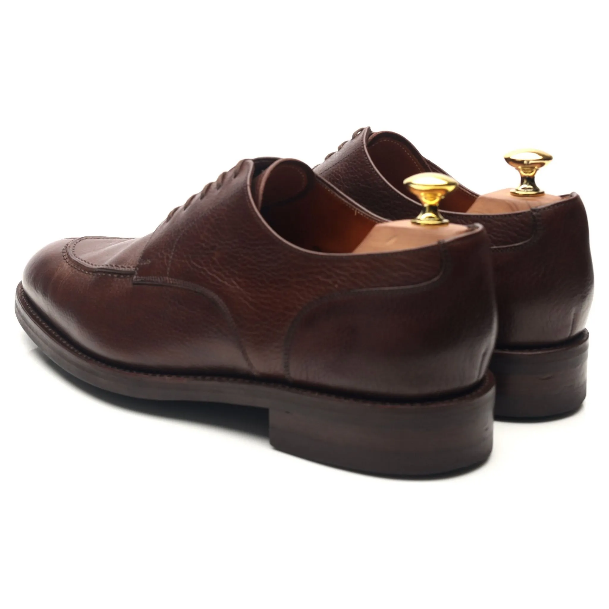 'Denham' Dark Brown Leather Split Toe Derby UK 8